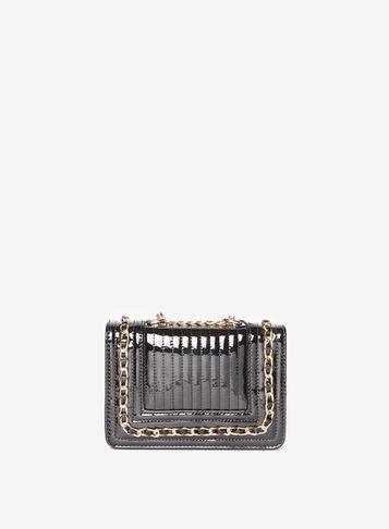 Dorothy Perkins Black Patent Mini Chain Bag