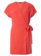 Dorothy Perkins *only Coral Wrap Knee Dress