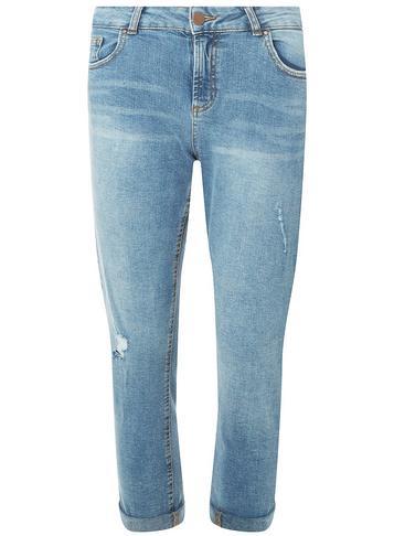 Dorothy Perkins Blue Authentic 'corey' Cropped Jeans