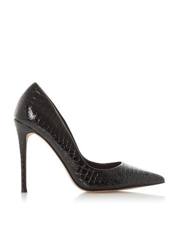 *head Over Heels By Dune Black Aimees High Heel Court Shoes