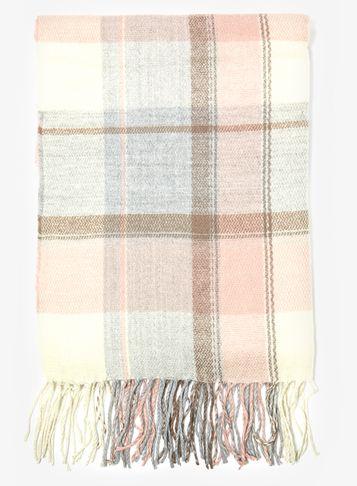 Dorothy Perkins Cream Checked Scarf
