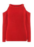 Dorothy Perkins Red Cold Shoulder Jumper