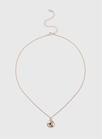 Dorothy Perkins Rose Gold February Birth Stone Necklace