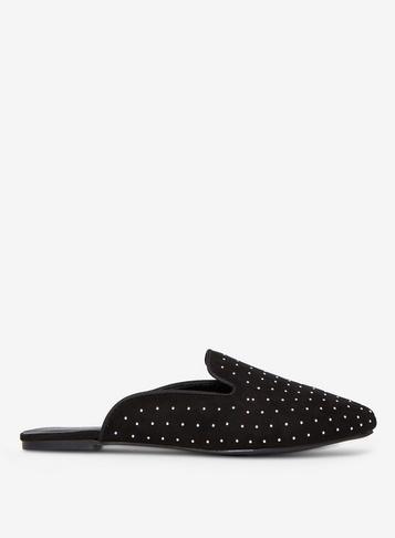Dorothy Perkins Black Haze Mules