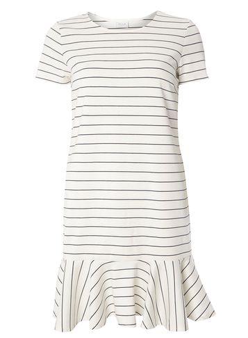 Dorothy Perkins *vila White Ruffle Low Skater Dress