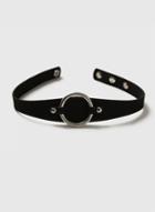 Dorothy Perkins Black Suede Ring Choker Necklace