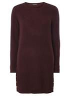 Dorothy Perkins Aubergine Button Hem Tunic