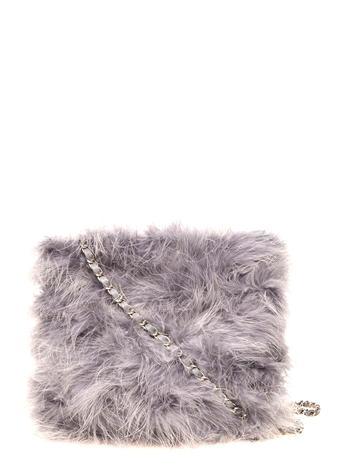 Dorothy Perkins Grey Feather Crossbody Bag