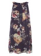 Dorothy Perkins *billie & Blossom Curve Navy Floral Print Trapeze Dress