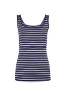 Dorothy Perkins Navy And Ivory Striped Pique Vest