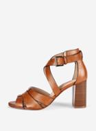 Dorothy Perkins Tan Strap Two Part Heeled Sandals