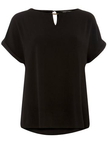 Dorothy Perkins Black Bar Trim T-shirt