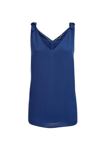 Dorothy Perkins Navy Tie Shoulder Top