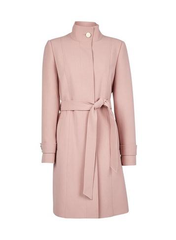 Dorothy Perkins Blush Glossy Funnel Neck Coat