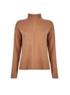 Dorothy Perkins Camel Spandex High Neck Jumper