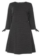 Dorothy Perkins Dp Curve Black Spot Print Jersey Fit And Flare Dress