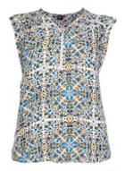 Dorothy Perkins *izabel London Curve White Geometric Print Top