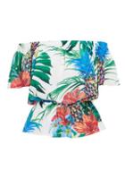 Dorothy Perkins *quiz Multi Coloured Tropical Print Bardot Top