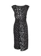 *lily & Franc Monochrome Drape Front Midi Dress