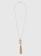 Dorothy Perkins Gold Circle Ball Tassel Necklace