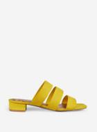 Dorothy Perkins Wide Fit 'stormy' Yellow Triple Strap Sandals