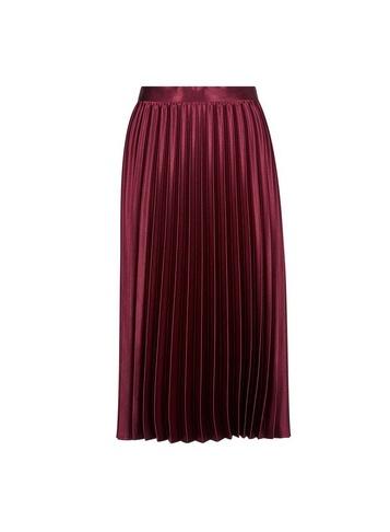 *luxe Oxblood Pleated Skirt