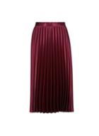 *luxe Oxblood Pleated Skirt