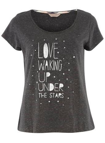 Dorothy Perkins Grey Love Waking Up Pyjama Top