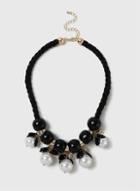 Dorothy Perkins Black Pearl Flower Collar Necklace