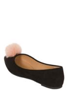 Dorothy Perkins *london Rebel Black Pom Pom Pointed Shoes