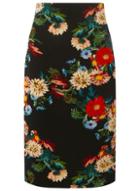 Dorothy Perkins Black Floral Print Pencil Skirt