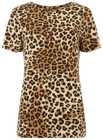 Dorothy Perkins *tall Brown Leopard Print T-shirt