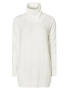 Dorothy Perkins Ivory Cowl Neck Cable Knitted Tunic