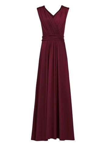 Dorothy Perkins *jolie Moi Burgundy Wrap Maxi Dress