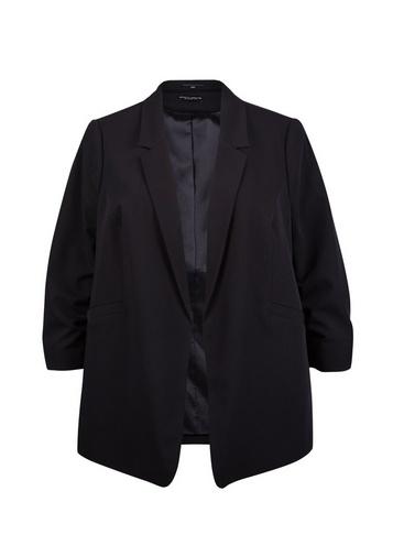 Dorothy Perkins *dp Curve Black Ruched Sleeve Blazer