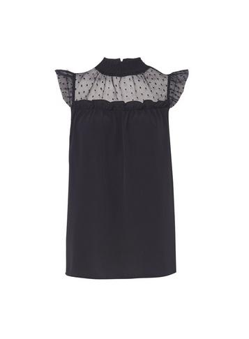 Dorothy Perkins Black Organza Top
