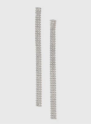 Dorothy Perkins Silver Cup Chain Drop Earrings