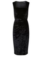 Dorothy Perkins *scarlett B Black Velour Bodycon Dress
