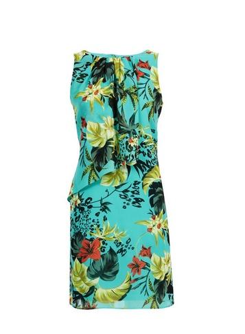 *billie & Blossom Multi Colour Tropical Print Trapeze Dress