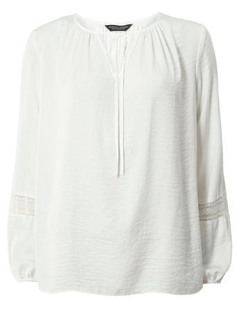 Dorothy Perkins Ivory Long Sleeve Peasant Top