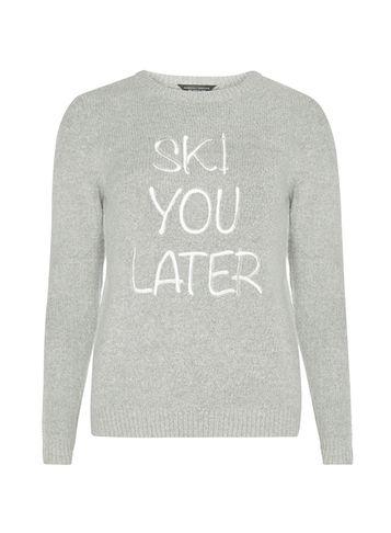 Dorothy Perkins Grey Ski You Later Jumper