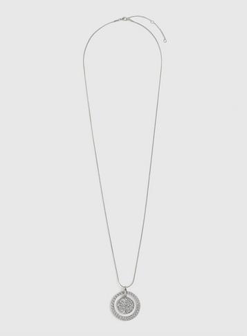 Dorothy Perkins Silver Crushed Crystal Neckalce