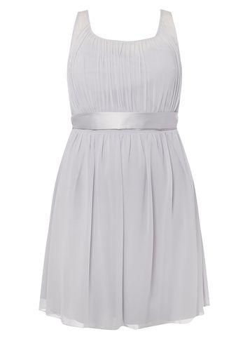 Dorothy Perkins *showcase Curve Dove Grey Beth Skater Dress