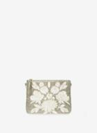 Dorothy Perkins White Embroidered Clutch Bag
