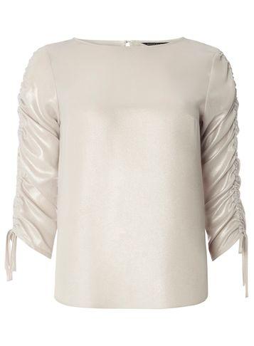 Dorothy Perkins Metallic Shimmer Drawcord Top