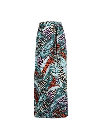 Dorothy Perkins Multi Colour Zebra Palm Print Maxi Skirt