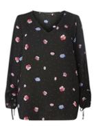 Dorothy Perkins Dp Curve Floral Gathered V-neck Blouse