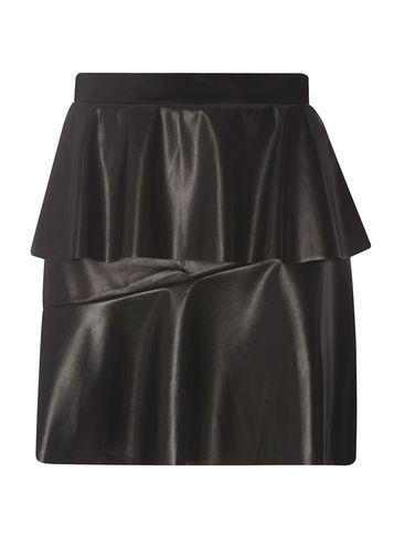 Dorothy Perkins *noisy May Black Ruffle Pu Skirt