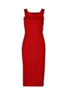 Dorothy Perkins *red Square Neck Bodycon Dress