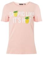 Dorothy Perkins Pink Tropic Like Its Hot Slogan T-shirt